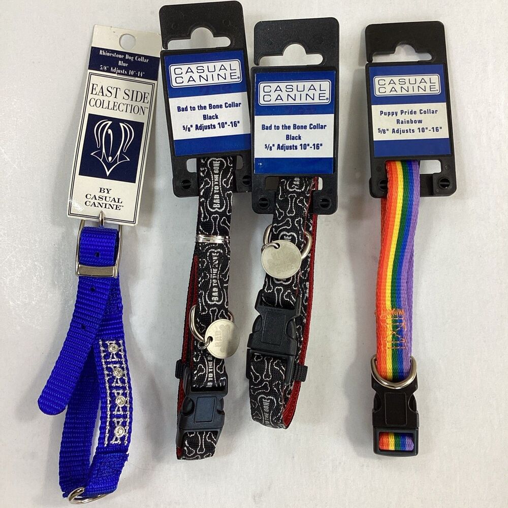 East Side Dog Collar Lot of 4 Size Small Adjustable Nylon New With Tags